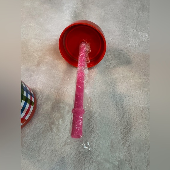 NEW NWT Ban.do Stainless Steel Block Party Plaid Colorful Straw Tumbler Cup - Picture 10 of 12